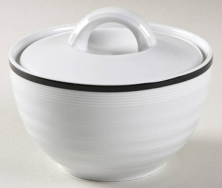 Ebony Circle Sugar Bowl & Lid