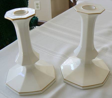 24 Karat (Bone) 6" Candlestick