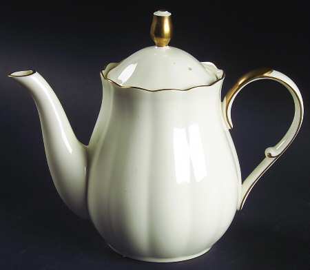 24 Karat (Bone) Mini Coffee Pot & Lid