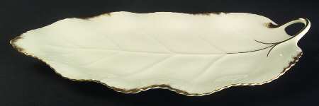 24 Karat (Bone) Large Leaf Dish
