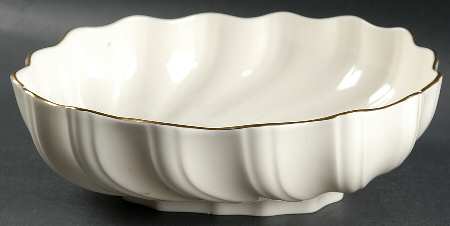 24 Karat (Bone) 9" Square Vegetable Bowl