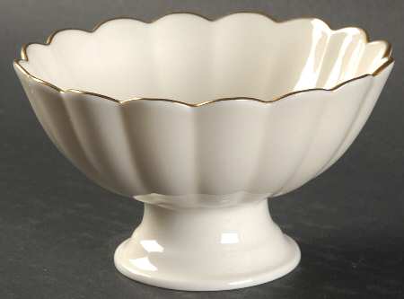 24 Karat (Bone) Footed Candy Dish