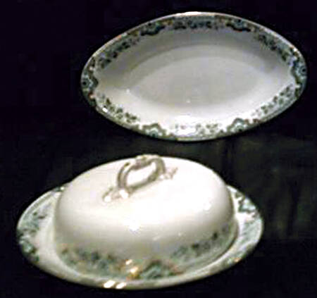 Thelma Green Round Covered Butter