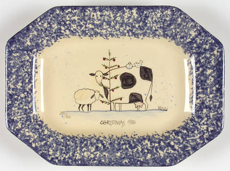 Molly's Cows Blue Butter Tray
