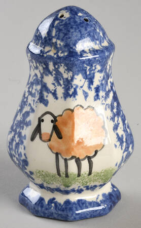 Molly's Cows Blue Pepper Shaker