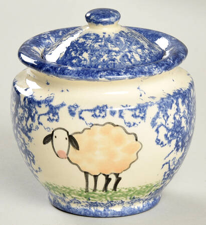 Molly's Cows Blue Jam/Jelly & Lid