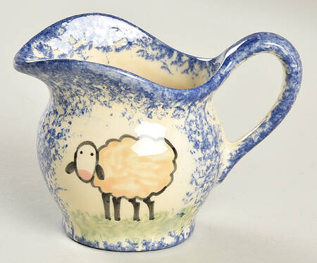 Molly's Cows Blue Mini Creamer