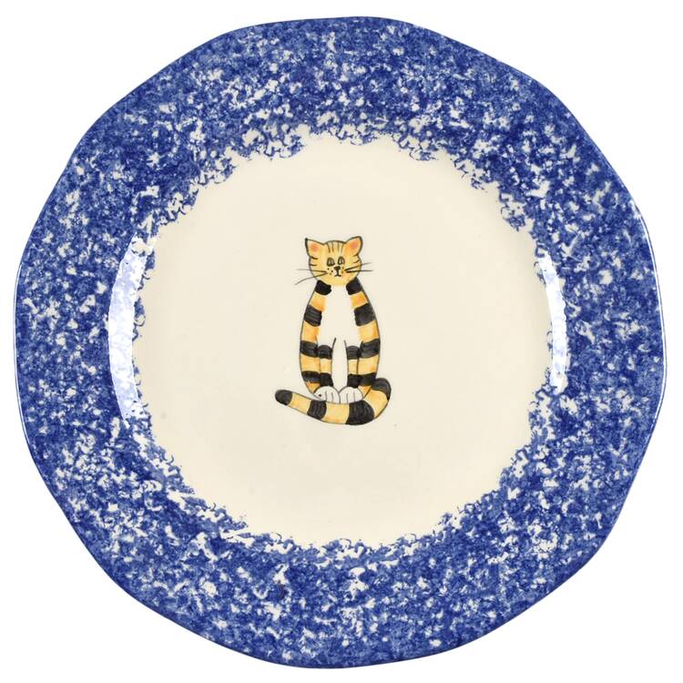 Molly's Cows Blue Dinner Plate