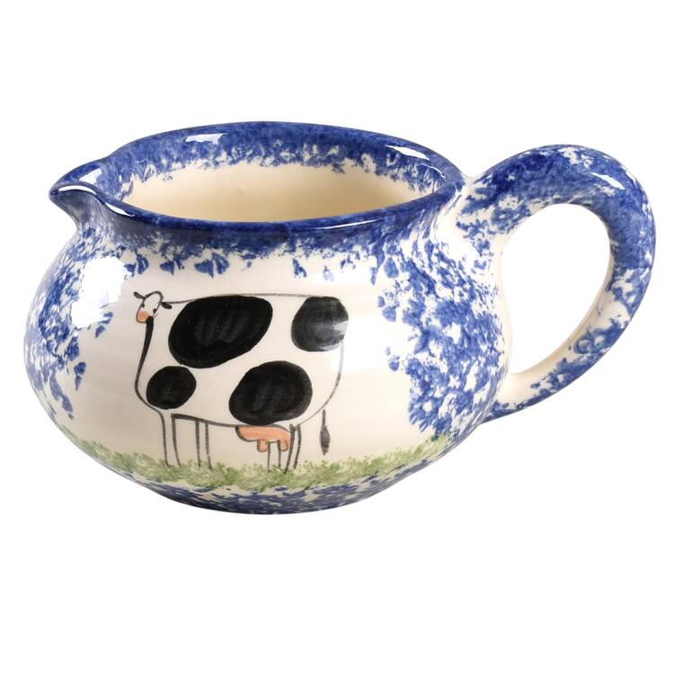 Molly's Cows Blue Round Gravy Boat