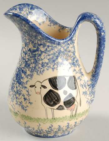 Molly's Cows Blue 10 Oz Pitcher