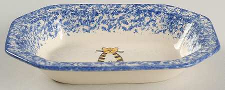 Molly's Cows Blue 7" Rectangular Tray