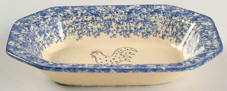 Molly's Cows Blue 7" Rectangular Tray