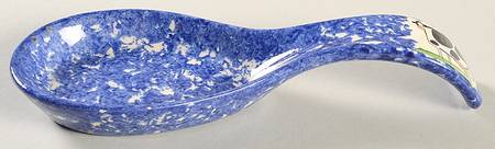 Molly's Cows Blue Spoon Rest/Holder (Holds 1 Spoon)