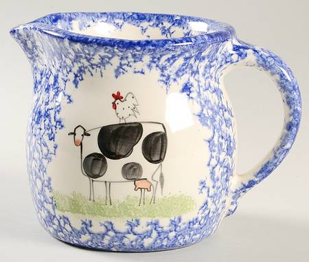 Molly's Cows Blue 28 Oz Pitcher