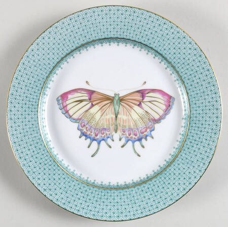 Green Lace Accent Salad Plate