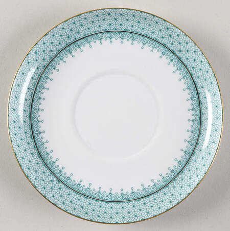 Green Lace Saucer for Cream Soup Bowl