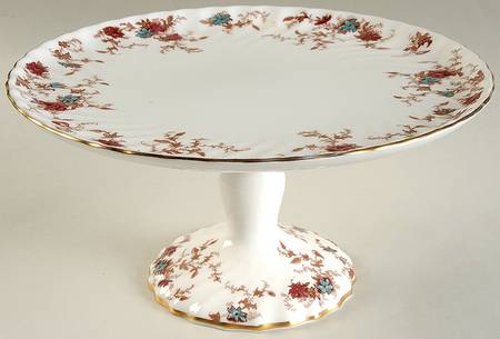 Ancestral (Wreath Backstamp) 9" Diameter Pedestal Cake Stand