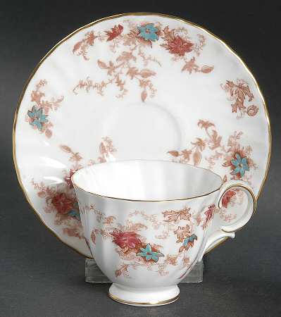 Ancestral (Wreath Backstamp) Footed Demitasse Cup & Saucer Set