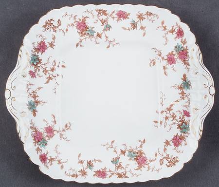 Ancestral (Wreath Backstamp) Square Handled Cake Plate