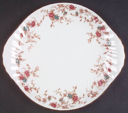 Ancestral (Wreath Backstamp) Handled Cake Plate