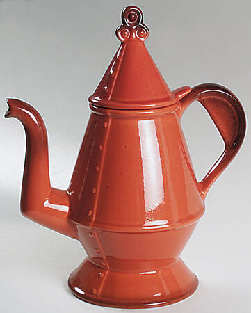 Red Rooster Red Coffee Pot & Lid