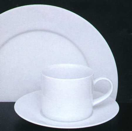 Contemporary White Dinner Plate