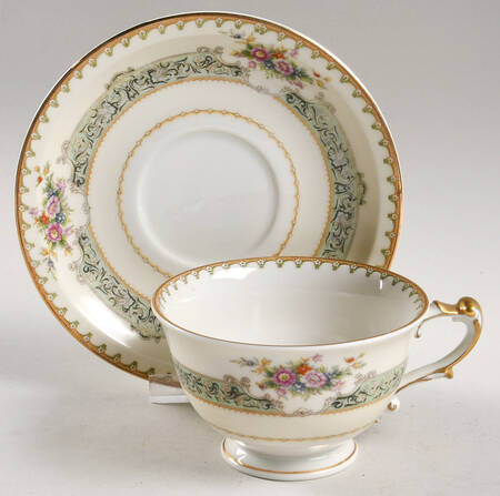 Dexter (Orleans Shape) Footed Cup & Saucer Set