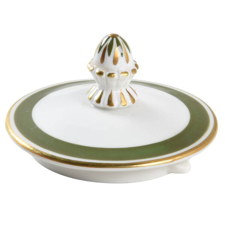 Full Green Vine (Smooth, Gold Trim) Lid for Coffee Pot
