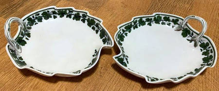 Full Green Vine (Scalloped, No Trim) 6" Leaf Dish