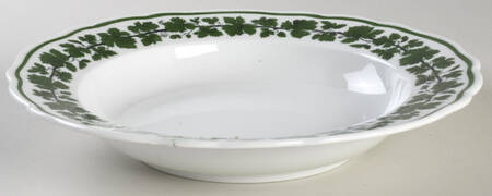 Full Green Vine (Scalloped, No Trim) Rim Soup Bowl