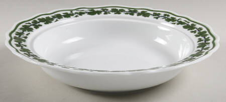 Full Green Vine (Scalloped, No Trim) Round Vegetable No Lid