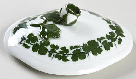 Full Green Vine (Scalloped, No Trim) Lid for Sugar Bowl