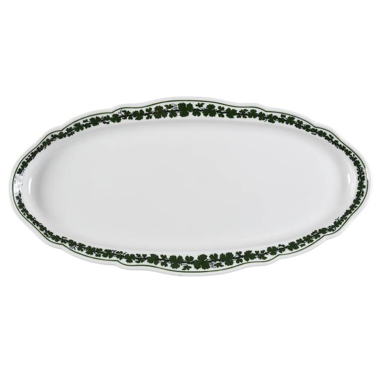 Full Green Vine (Scalloped, No Trim) 21" Fish Platter