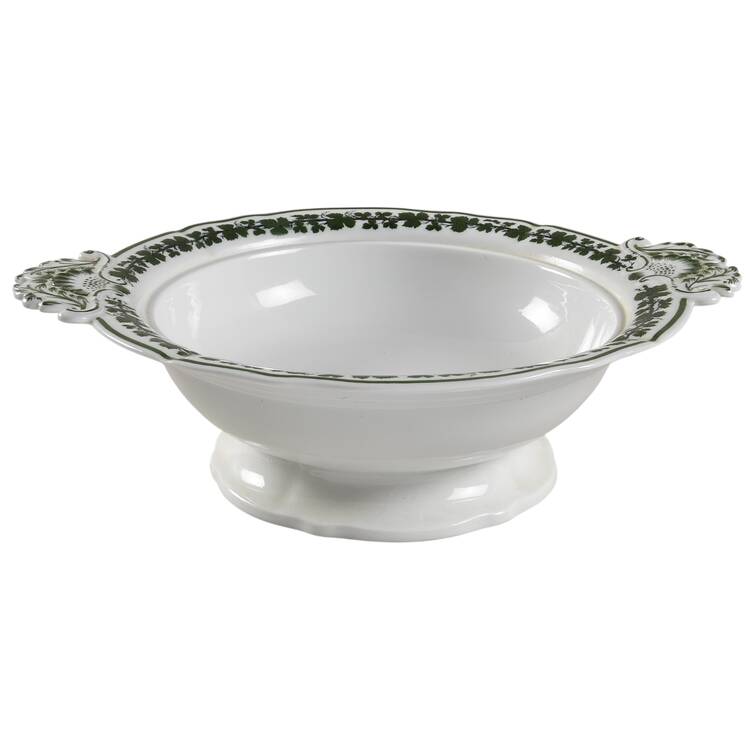 Full Green Vine (Scalloped, No Trim) Round Vegetable No Lid by Meissen (Germany)