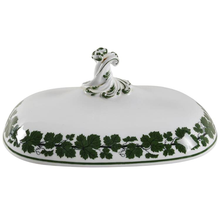 Full Green Vine (Scalloped, No Trim) Lid for Oval Vegetable