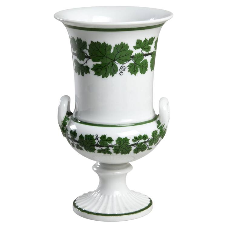 Full Green Vine (Scalloped, No Trim) Urn Shaped Vase