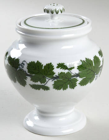 Full Green Vine (Smooth, No Trim) Sugar Bowl & Lid