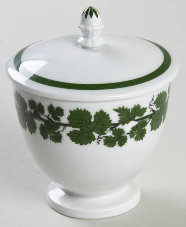 Full Green Vine (Smooth, No Trim) Sugar Bowl & Lid