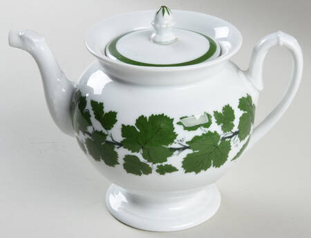 Full Green Vine (Smooth, No Trim) Mini Teapot & Lid