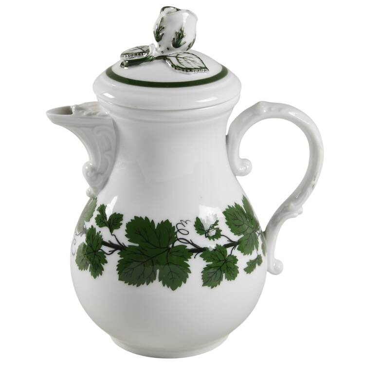 Full Green Vine (Smooth, No Trim) Mini Coffee Pot & Lid