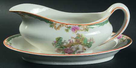 Flamingo Gravy Boat & Underplate/Relish