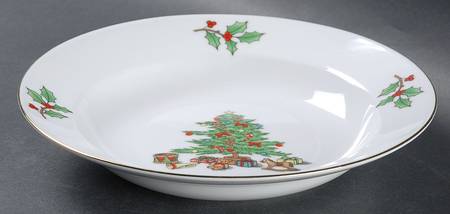 Home For The Holidays (No Gold Band) Rim Soup Bowl
