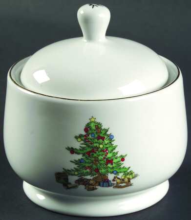 Home For The Holidays (No Gold Band) Sugar Bowl & Lid