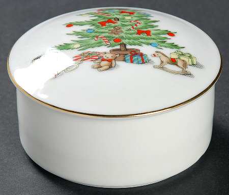 Home For The Holidays (No Gold Band) 3" Round Box & Lid