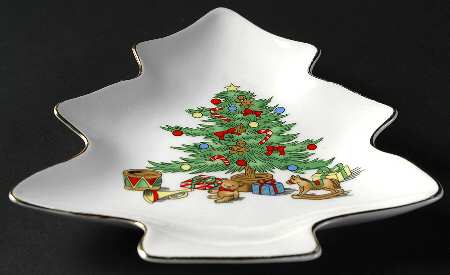 Home For The Holidays (No Gold Band) Tree Shaped Plate
