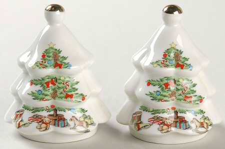 Home For The Holidays (No Gold Band) Figural Salt & Pepper Set