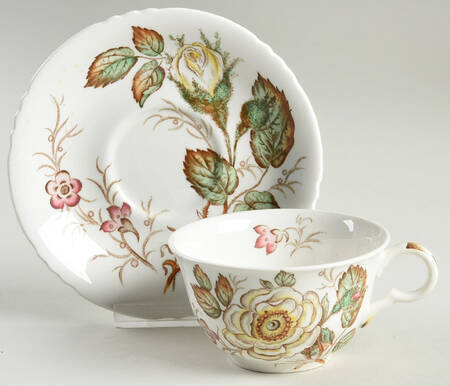 Old Rose Flat Cup & Saucer Set