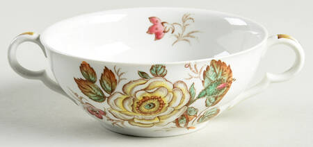 Old Rose Flat Cream Soup Bowl