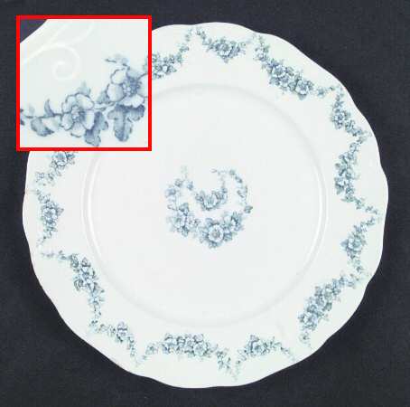 Heumann Blue Green (Scalloped) Luncheon Plate