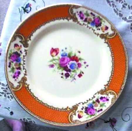 The Bouquet Orange Dinner Plate